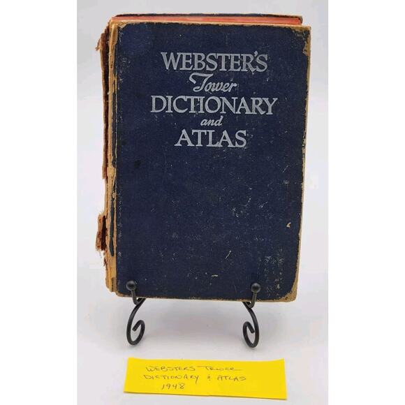 Vintage 1948 Webster's Illustrated Tower Dictionary & Atlas World Publishing - Picture 1 of 12
